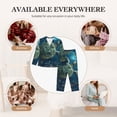 thumbnail image 7 of Lsque Artistic Turtle Earth Pattern Long Sleeve Pajama Set for Women - Soft 2-Piece Sleepwear and Loungewear Set with Pockets, Comfy Nightwear-X-Large, 7 of 7