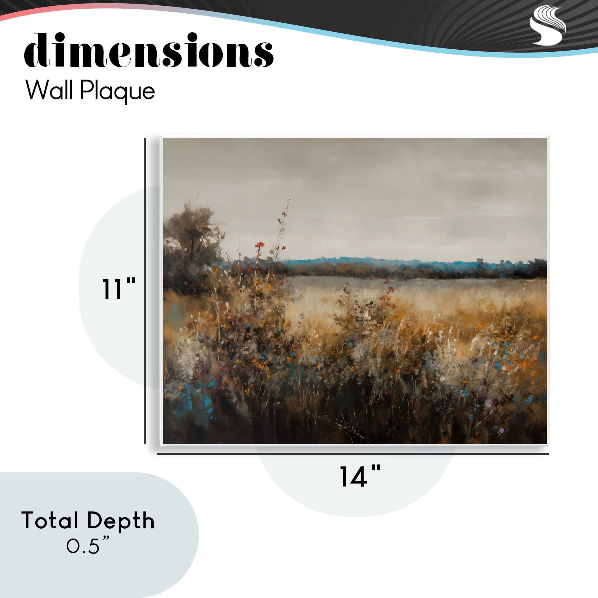 Stupell Industries Abstract Grunge Meadow Wall Plaque Art, design by Creative Studio