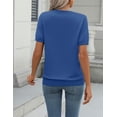 thumbnail image 5 of Zeagoo Womens Summer Short Sleeve Tops Crew Neck Lightweight Pullover Sweaters Loose Dressy Casual Blouse, 5 of 5