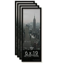 6x19 Black Picture Frame for Puzzles Posters Photos or Artwork, Set of 4