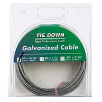 50070 Pre-Cut Galvanized Cable 3/16" Diameter