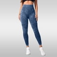 thumbnail image 2 of Stephy Butt Lifting Leggings for Women Workout Tummy Control Compresssion No Front Seam Scrunch Booty Women's Yoga Pants Dark Blue, 2 of 6