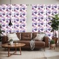 thumbnail image 2 of Ambesonne Floral Window Curtains, Blooming Spring Petals, Each 28" W x 63" L, Purple Lilac Peach, 2 of 5