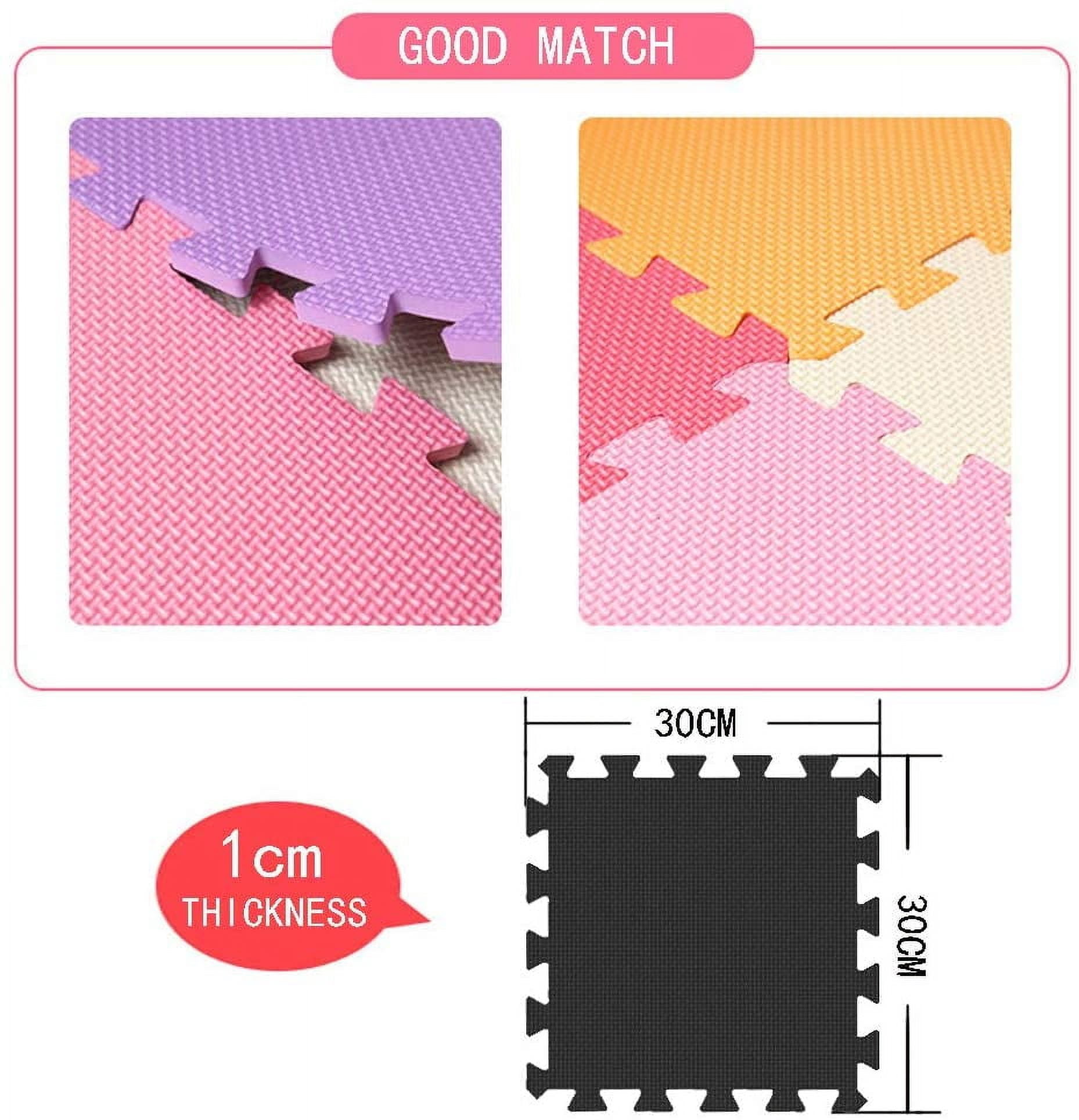 ®   20 Tiles (30cm×30cm×1cm Each Tile)  Soft Puzzle  Mats, Kids Thick EVA Foam Floor, Toddlers & Children's Soft Interlocking Mat R01R07R12G301020