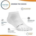thumbnail image 4 of FUN TOES Women Toe Socks Barefoot Running Socks Size 9-11 Value Pack of 5 Pairs, 4 of 4