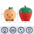 thumbnail image 3 of Urban Shop 5" 2 Pack Food Figural LED Mood Light, Strawberry and Peach, 3 of 9