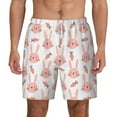 thumbnail image 3 of Uemuo Rabbit Is And Carrots Pattern Mens Swim Trunks Quick Dry Board Shorts with Mesh Lining, Stretch Beach Shorts Quick Dry No-Chafing Board Shorts-3X-Large, 3 of 9