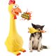 thumbnail image 1 of Juguete interactivo para perros, juguetes para masticar con chirriador, juegos de accesorios para perros, regalo de Navidad de pollo para cachorros grandes, 1 of 5