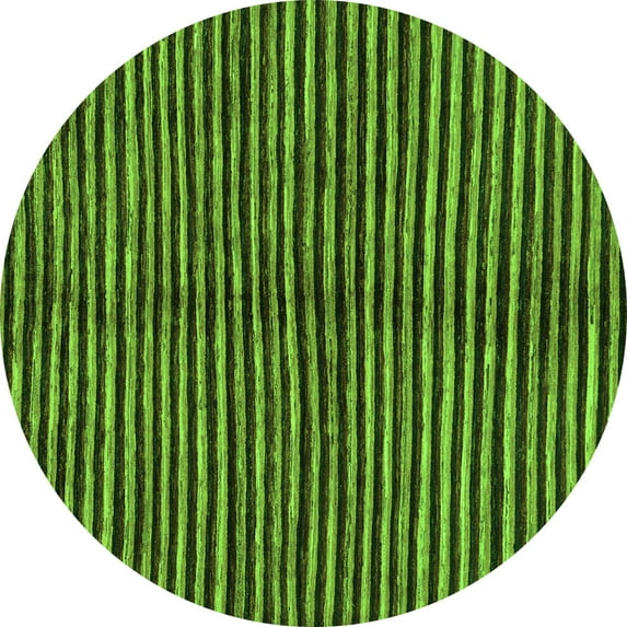 Ahgly Company Indoor Round Abstract Green Modern Area Rugs, 5' Round