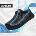 thumbnail image 3 of LARNMERN Steel Toe Shoes Men Slip On Lightweight Comfortable Lounging Walking Sneakers Steel Toe Loafers Black Grey 7.5, 3 of 7