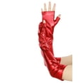 thumbnail image 5 of INSPIRE CHIC Women's Faux Leather Long Sleeve Fingerless Gloves Arm Warmers for Cosplay Fashion One Size Red, 5 of 6