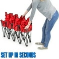 thumbnail image 2 of 6-Foot Portable Folding 4 Seat Bench with Back, Black, 2 of 4