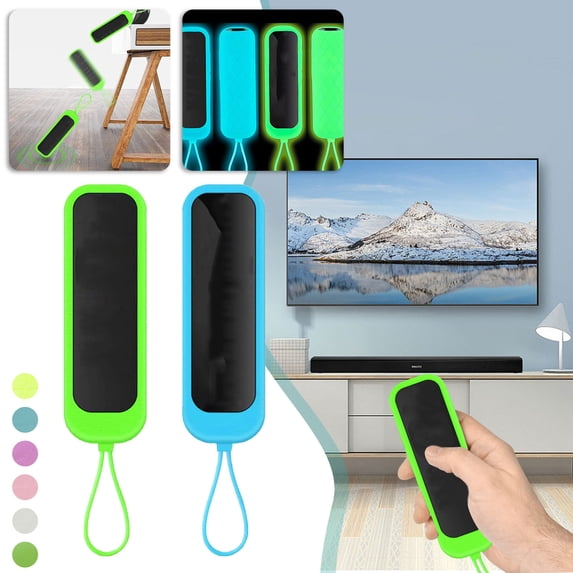 Glow‑in‑Dark Silicone TV Remote Control Cover, Anti Drop Protective Sleeve, 1.77 x 7.87 Inches Household TV Accessory for Daily Remote Protection and Shock Resistance