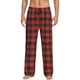 thumbnail image 1 of Balery Red Black Plaid Pantalones de pijama para hombre, pijama ultraligero, pantalón de descanso-Small, 1 of 6