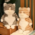 thumbnail image 4 of Cat Stuffed Toy High Simulation Strong Flexibility Decorative Toy Stripe  Stuffed Kitty Decor Toy for Anniversary, 4 of 8