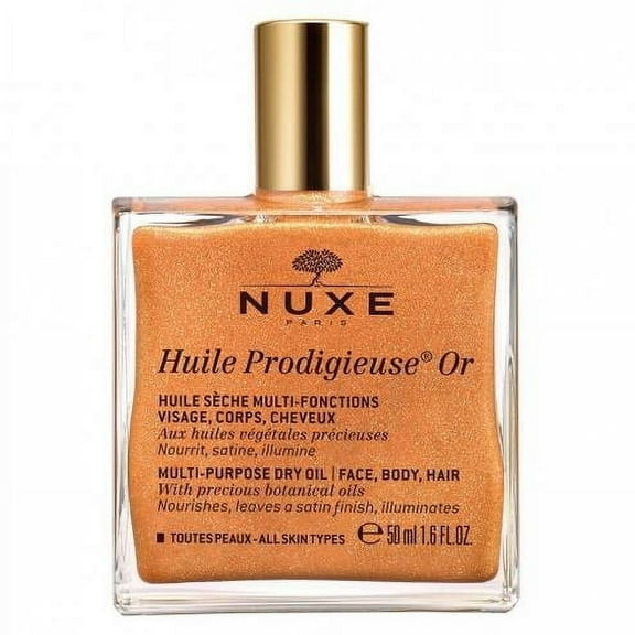 Nuxe Huile Prodigieuse Or Multi-Purpose Dry Oil for Face, Body and Hair, 1.6 oz