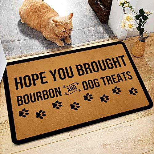 x 30 W L ZXQL Funny Welcome Mats for Front Door Indoor Floor Mat Hope You Brought Bourbon and Dog Treats Personalized Rugs with Saying Rubber Shoes Mat Non-Slip Hello Rugs Kitchen Mats and Rugs18 x 30 W L ZXQL Funny Welcome Mats for Front Door Indoor Floor Mat Hope You Brought Bourbon and Dog Treats Personalized Rugs with Saying Rubber Shoes Mat Non-Slip Hello Rugs Kitchen Mats and Rugs18
