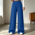 thumbnail image 2 of ibiyuan Women Wide Leg Sweatpants, Elastic High Waist Baggy Loose Fit Lounge Pants Soft Breathable Trousers Casual Street Spring Fall Daily Travel Outfit, 2 of 9