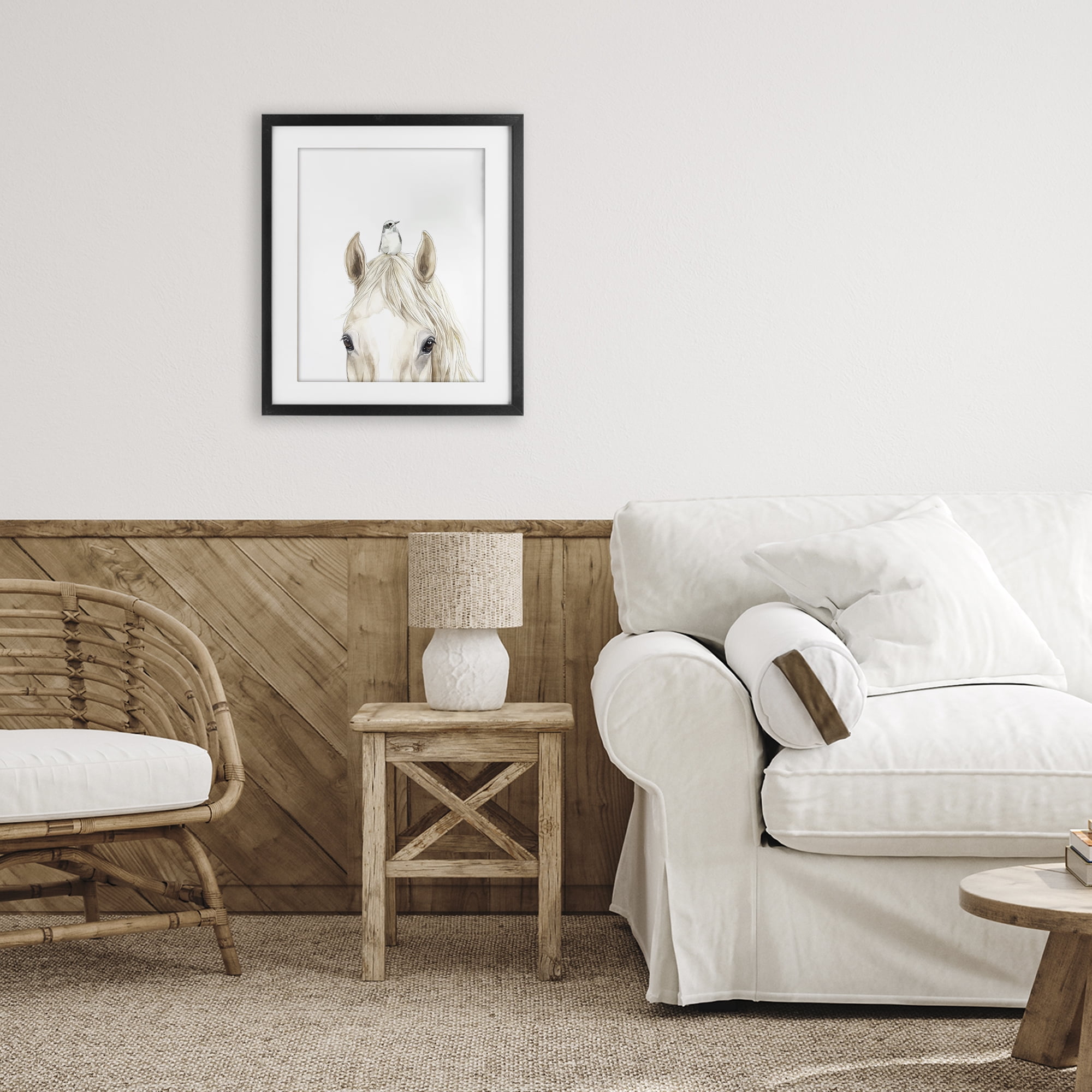 Stupell Industries Unexpected Guest Animals Black Framed Print Under Glass, design by Svetlana Aleynikova