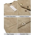 thumbnail image 5 of COOFANDY Men's Suede Leather Suit Vest Casual Western Vest Jacket Slim Fit Cowboy Waistcoat, 5 of 6