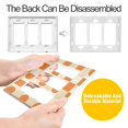 thumbnail image 4 of Yayeee Rocker Switch Wall Plate 2-Gang 4.7"x4.6" Home Decorative Outlet Cover, Orange Checkered Pattern, 4 of 6