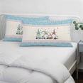 thumbnail image 3 of Happy Easter Pillow Covers, Linen Long Throw Pillow Case, Cute Gnomes Eggs Blue Bunny Floral Pink Border Holiday Pillow Protector Decorative Cushion Cover for Living Room/Bedroom 20" x 36", 3 of 8