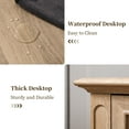 thumbnail image 6 of FIAKOA Farmhouse 3 Drawer Nightstand set of 2 for Bedroom, Rustic Bedside Table for Livingroom, Oak, 6 of 8