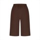 thumbnail image 5 of Pantalones Capri de Mujer Más Tamaño de Lino Recortado Suelto Ajuste Casual Capris para Verano Primavera Diario de la Playa, 5 of 7