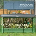 thumbnail image 5 of Outsunny Galvanized Raised Garden Bed with Crop Cage & Shade Cloth, Green, 5 of 9