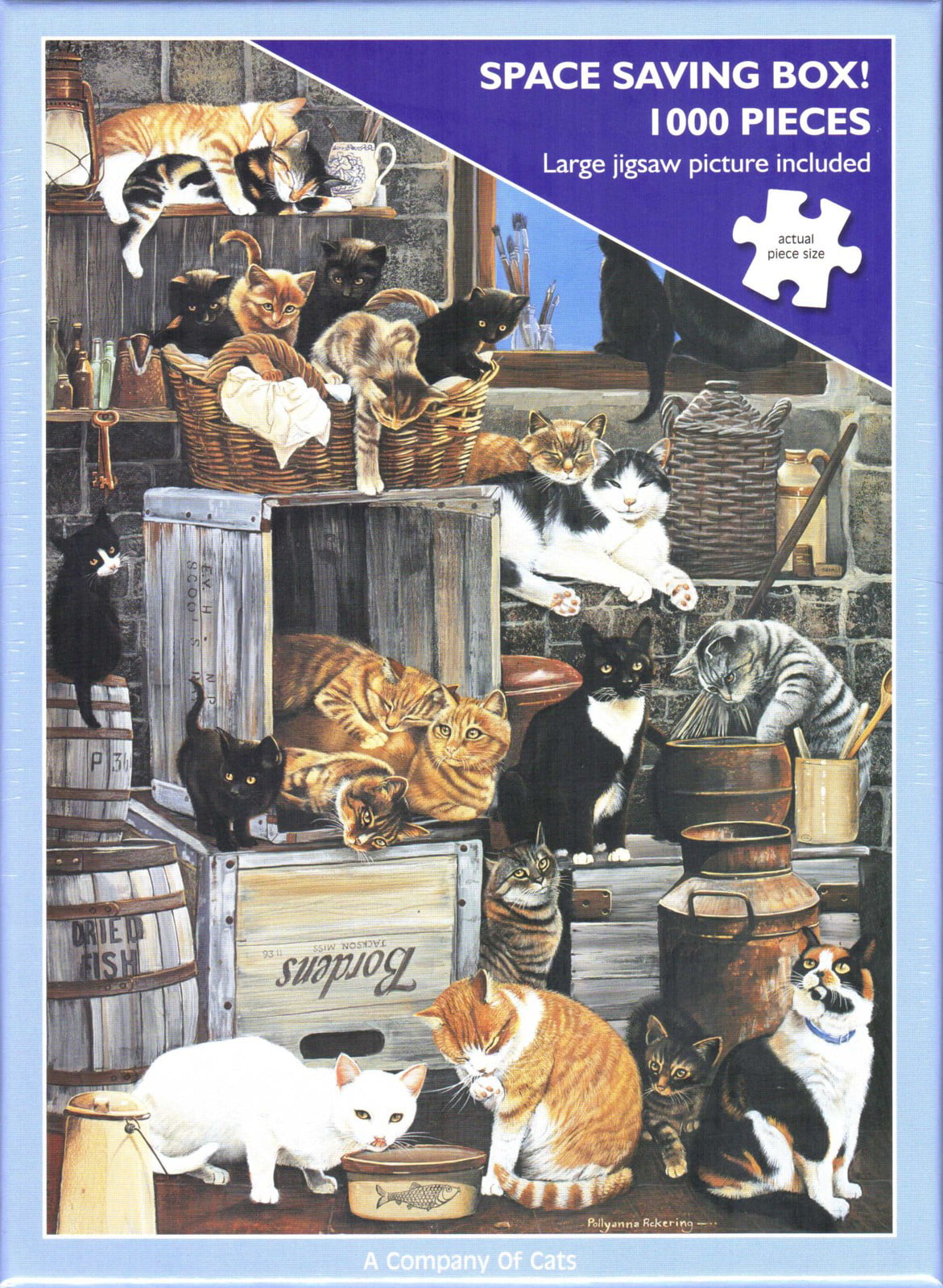 The Company of Cats 1000 piece Jigsaw Puzzle by Otter House 