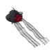 thumbnail image 5 of Mini sombrero de copa Steampunk con plumas de tul, vestido elegante para mujer, tocado con horquilla Flor roja, 5 of 9
