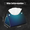 thumbnail image 5 of Cauagu Blue and Teal Gradient for Large Tissue Box Cover Rectangular–Plus Size Rectangle Tissue Box Holder Long Tissue Holder for Bathroom/Car/Office Decor 7.9X4.9X4.9'', 5 of 7