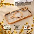 thumbnail image 3 of Dteck Magnetic for iPhone 17 Case with Screen Protector, Compatible with MagSafe, Non Yellowing Slim Plating Soft Clear Phone Cover with Full Camera Lens Cover 6.3 Inch,Orange, 3 of 6