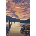 thumbnail image 3 of Lake Winnipesaukee, New Hampshire - Dock Scene at Sunset - Lantern Press Artwork (12x18 Gallery Wrapped Stretched Canvas), 3 of 4