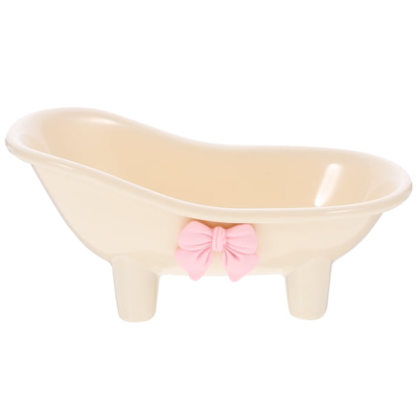 GOOHOCHY Jabonera de baño novedosa con forma de bañera, soporte para escurridor de jabón de ducha