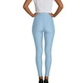 thumbnail image 5 of Felirenzacia Women's Long 4 Way Stretch Jeggings, High Waist Tummy Control Skinny Fit Jeans with Pockets, Light Blue Denim Pants,M, 5 of 9