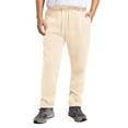 thumbnail image 5 of Pants for Men Solid Color Soft Comfy Loose Straight Leg Thick Warm Trousers with Pockets Sports Running Elastic Waist Winter Mens Slacks Beige L, 5 of 5