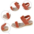 thumbnail image 7 of Summer Espadrilles for Women Slip on Strappy Wedge Sandals Casual Open Toe Beach Shoes Lightweight Wedges Heels Orange Size 9.5, 7 of 7