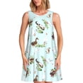 thumbnail image 1 of Balery Duck Animals Farm Vestidos de verano para mujer con estampado: vestido holgado sin mangas, vestido playero informal y cómodo para días calurosos., 1 of 7