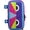 Purple, variant on Case-it PLP-120-ME Monster Eye Zipper Pencil Case Phone Pouch with External Organizer, 2 x 4 x 8.3 Inches, Purple
