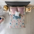 thumbnail image 3 of Holanda - Ultra-Soft Double-Sided Sherpa Blanket - Queen/King Size 87" x 98" - Cozy Plush Cream with Pink Blue Design - Machine Washable Warm Throw, 3 of 7