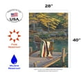 thumbnail image 2 of Toland Home Garden Adirondack at the Pond Lake summer Flag Double Sided 28x40 Inch, 2 of 5