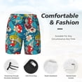 thumbnail image 3 of Sikiie Japanese Koi Print Men's Double Layer Swimming Trunks, Adjustable Waistband and Pockets Sports Swimming Trunks, Beach Swimwear-Small, 3 of 6