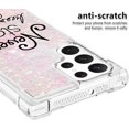 thumbnail image 4 of Case for Samsung Galaxy S22 Ultra (Not fit S22), Crystal Bling Quicksand Effect TPU Bumper Case with Four Corners Heavy Protective Cover for Samsung Galaxy S22 Ultra,YBDT Chasing Dreams, 4 of 14