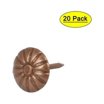 Unique Bargains Home Furniture Iron Upholstery Tack Nails Push Pins Copper Tone 7/16' Dia 20 Pcs