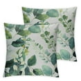 thumbnail image 2 of Nawypu Throw Pillow Covers Green Leaf Watercolor Eucalyptus Branches Floral with Plant Objects White Natural Greenery Twig Cushion Pillowcase Sofa,2 Pcs White, 2 of 6