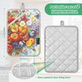 thumbnail image 6 of Yayeee Pot Holders Kitchen Heat Resistant with Pocket 7"x9.8" Cotton Oven Cooking Hot Pads, Purple Floral Tomatoes, 6 of 7