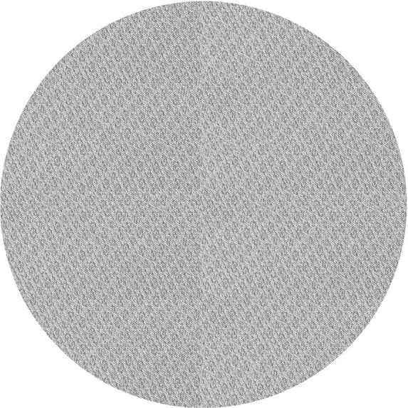 Ahgly Company Machine Washable Indoor Round Transitional Platinum Silver Gray Area Rugs, 5' Round