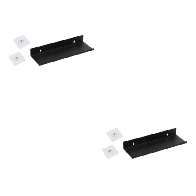 Kenally Damage-Free Wall ount Shelf for Organizer Office Home Speaker Negro METRO 2piezas
