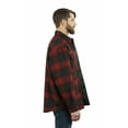 thumbnail image 3 of YAGO Men's Plaid Flannel Button Down Casual Shirt Jacket Red/Black/5F (S-5XL), 3 of 3
